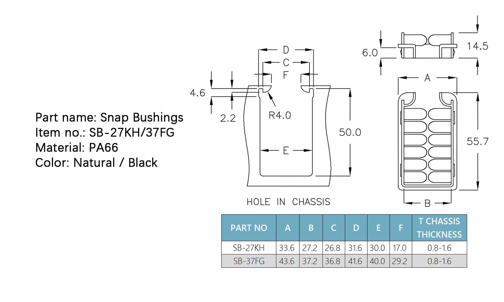 Snap Bushings SB-27KH